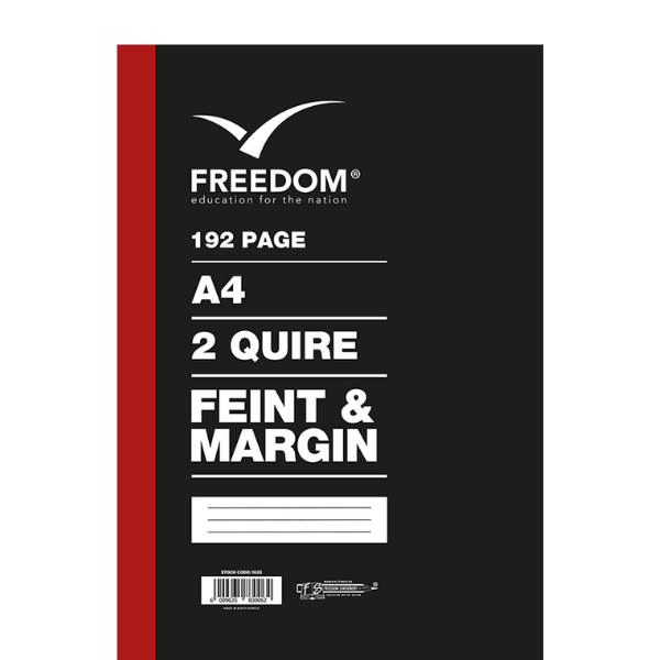 A4  2 Quire 192 Page Feint & Margin