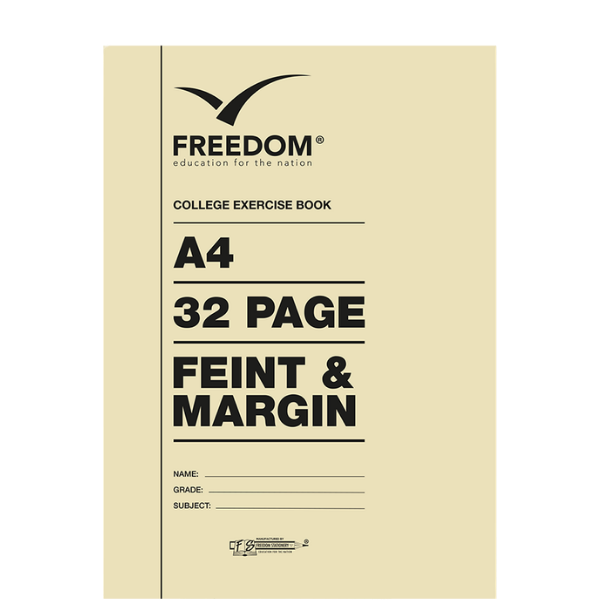 A4 32 Page College Book Feint & Margin
