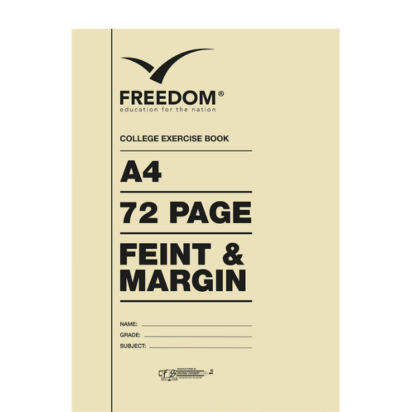 A4 72 Page College Books Feint & Margin