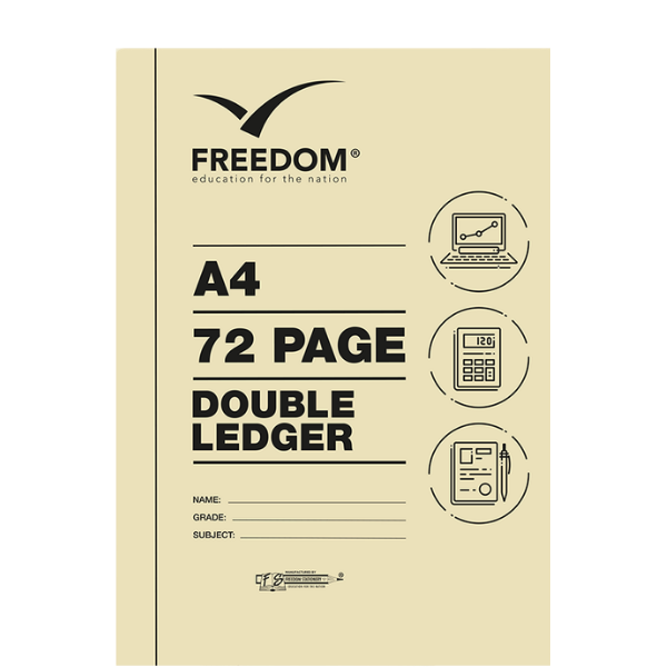 A4 72 Page Soft Cover Double Ledger