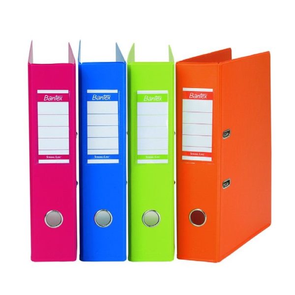 Bantex Polypropylene Lever Arch File A4 70mm Assorted Colours (Each)