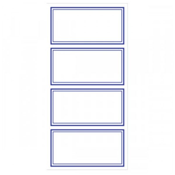 Blue Border Labels 24's