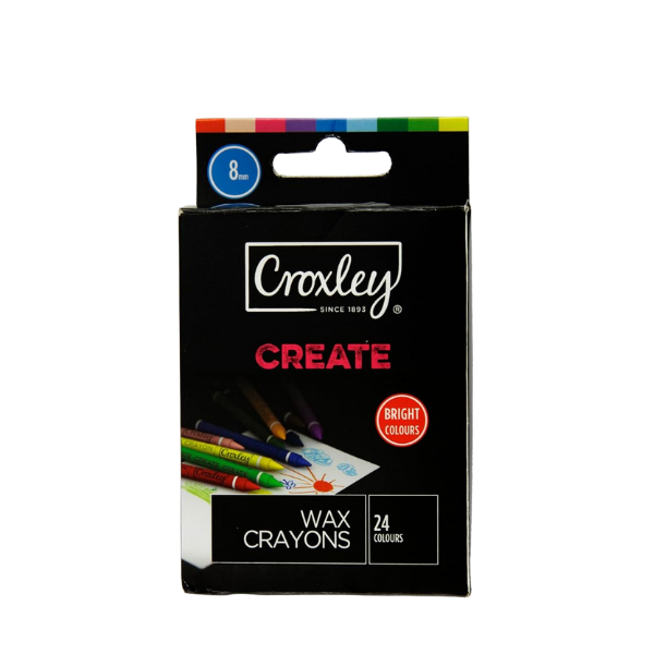 Croxley Create Wax 8mm Crayons 24's