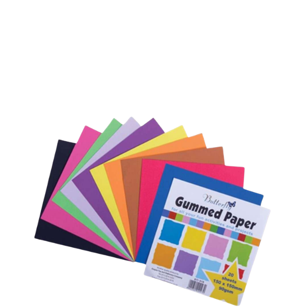 Butterfly Gummed Paper Squares 150 x 150mm 20's