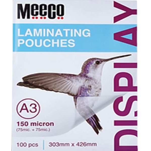 A3 150 Micron Laminating Pouches 100's