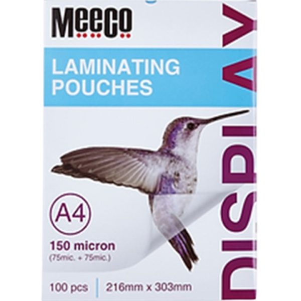 A4 150 Micron Laminating Pouches 100's