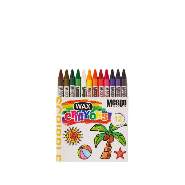 Meeco Wax 8mm Crayons 12's
